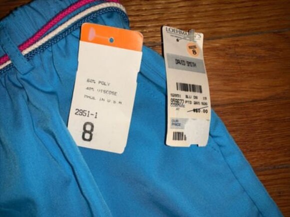 David Smith Womens Vintage Shorts 8 NWT Blue High Waisted Rope Sport Creations - Picture 4 of 8